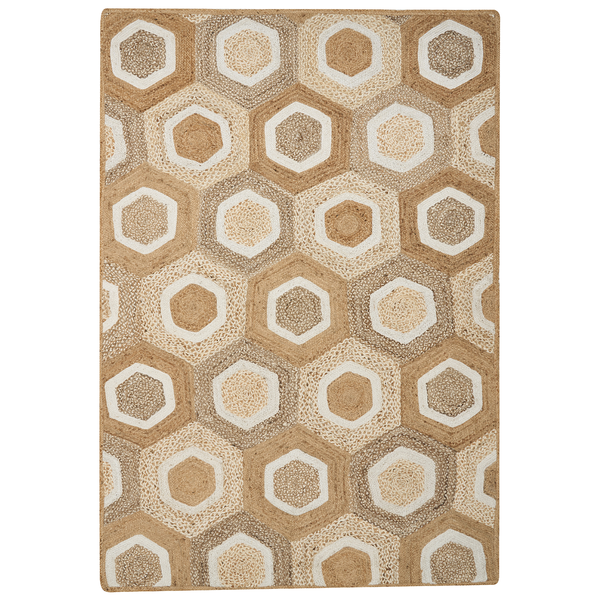 Teppich BASOREN Beige 160 x 230 cm Jute
