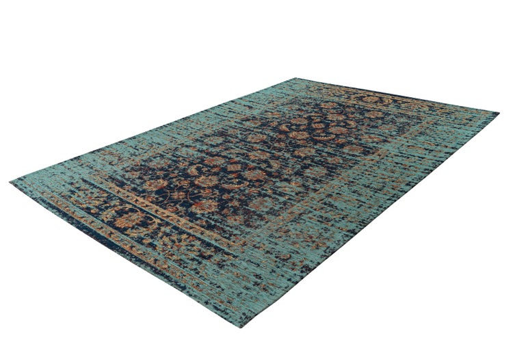 Kurzflor Teppich Xiomara Multi / Blau Vintage 200 x 290 cm
