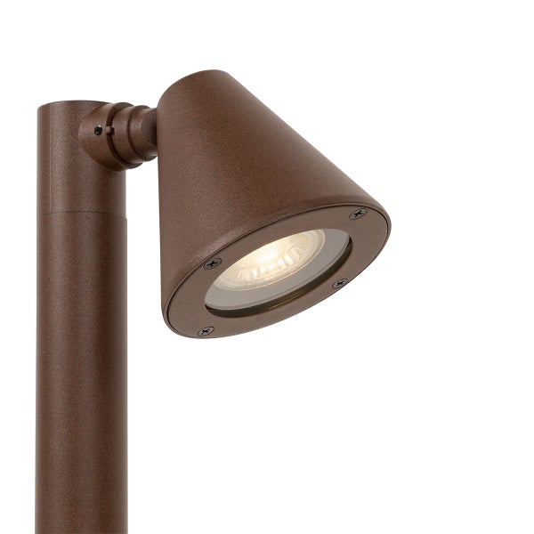 Moderner Außenpfosten rostbraun 30 cm IP44 verstellbar - Ciara