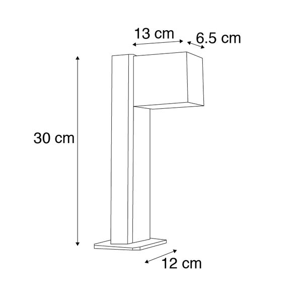 Smarte stehende Außenleuchte Anthrazit 30 cm IP44 inkl. Wifi GU10 - Baleno