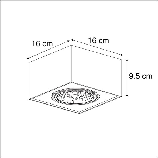 Design Aufbaustrahler Schwarz Verstellbar - Kaya
