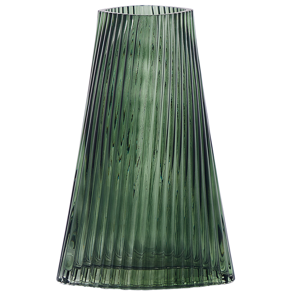 Blumenvase MARPISSA Glas 26 cm Dunkelgrün