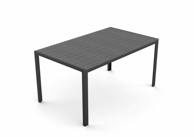 Cirl Gartentisch, 150 cm schwarz/grau. 150 X 90 X 75 cm