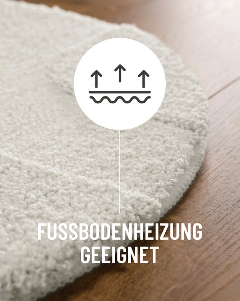 Frosch mit Krone auf einem Teppichboden mit dem Hinweis 100 Prozent Polyester.