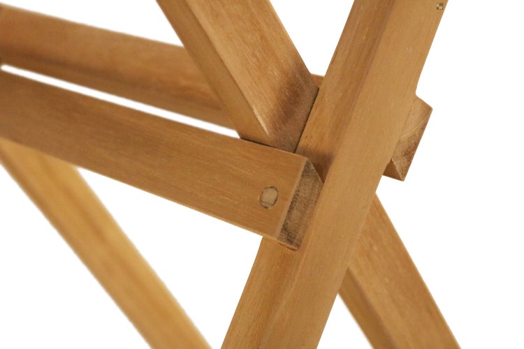 Teak Beistelltisch Serviertisch 70 x 38 cm mit abnehmbarem Tablett klappbar