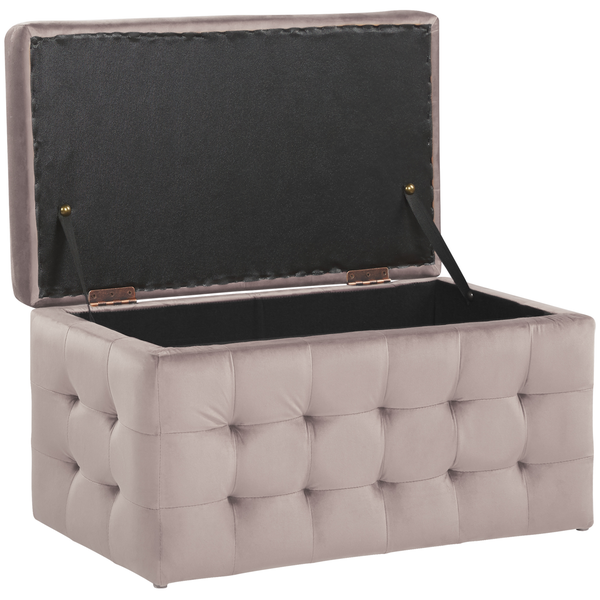 Offene, rechteckige Aufbewahrungsbox mit Polsterung