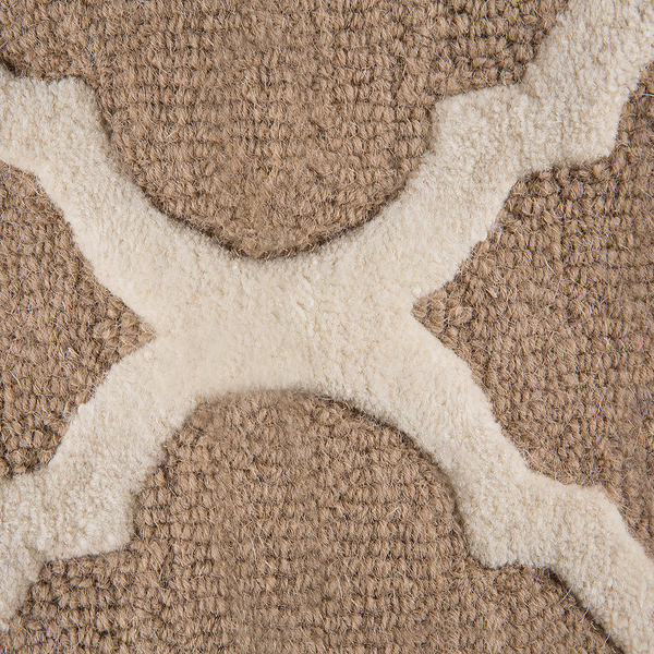 Teppich ERBAA Beige 80 x 150 cm Wolle