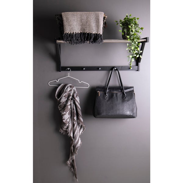 Paige Wandgarderobe schwarz. 78 X 32 X 34 cm