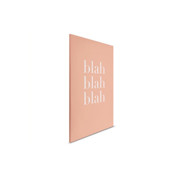 Dekoratives Wandbild mit der Aufschrift 'Blah Blah Blah'