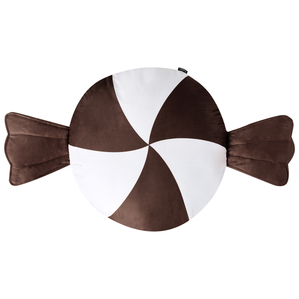 Dekokissen im Bonbon-Design mit spiralförmigem Muster