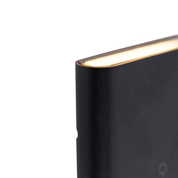 Moderne Außenwandleuchte schwarz 11,5 cm inkl. LED IP65 - Batt