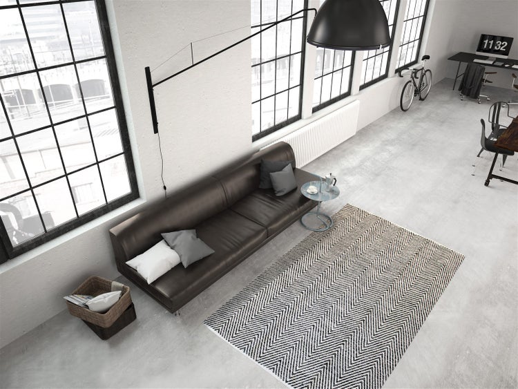 Flachflor Teppich Valor Grau Modern 160 x 230 cm