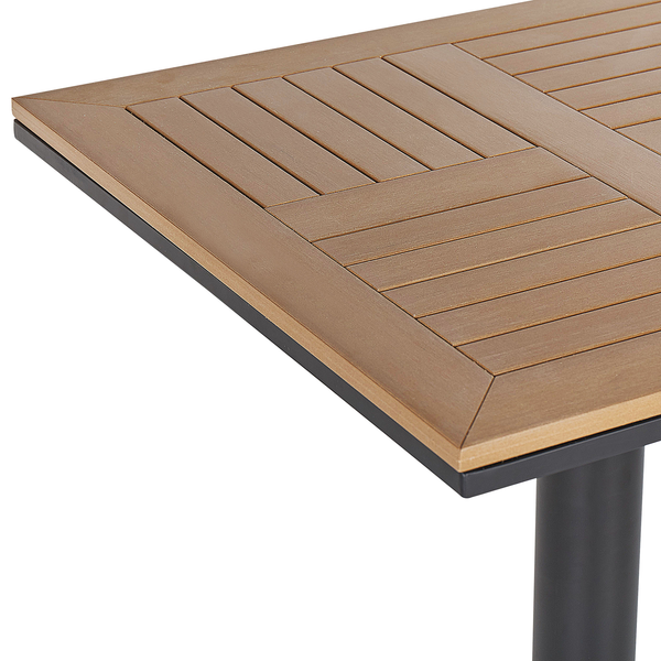 Outdoor Bistrotisch PALMI 60 cm 60 cm Holzoptik Braun