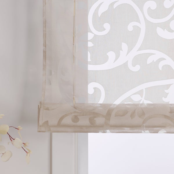 Dekorative Faltrollos mit Blumenmuster für Fenster