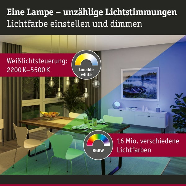Drei LED Leuchtmittel mit E27-Sockel und Wendel