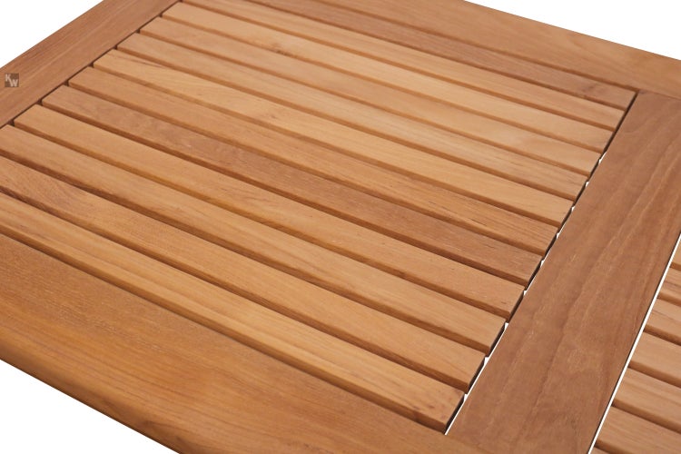 Teak Loungetisch Massivholz 120 x 60 cm premium wetterfest