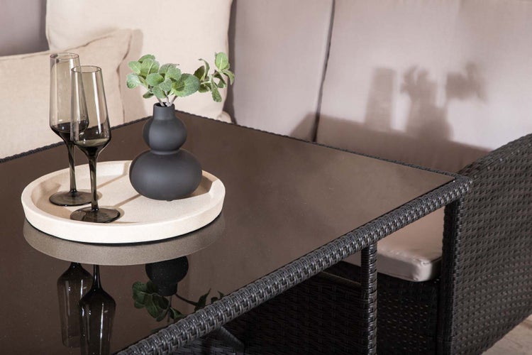 Knock Lounge-Set 4 Teile schwarz. 70 X 110 X 65 cm