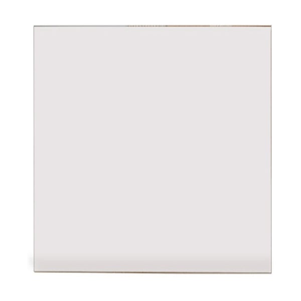 Quadratische, transparente Glasscheibe oder Acrylplatte.