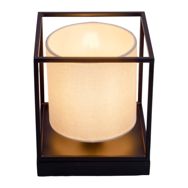 Quadratische Deckenleuchte mit Lampenschirm und Leuchtmittel