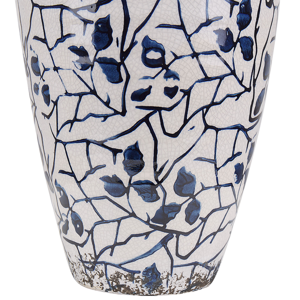 Blumenvase MALLIA Steinzeug 22 cm Weiß