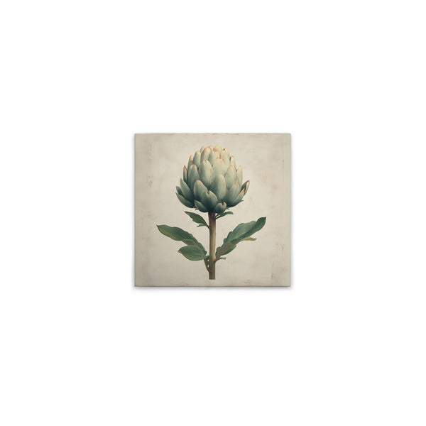 Gemälde einer Artischockenblüte auf Leinwand