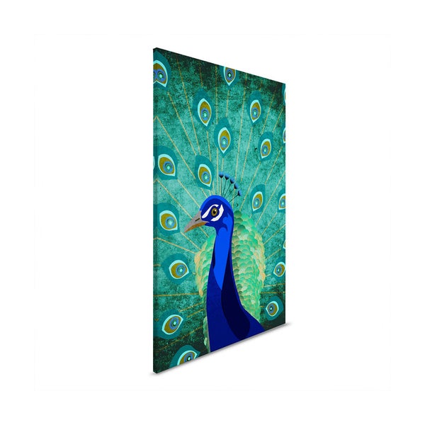 Dekorative Leinwand mit Pfauenmotiv für die Wandgestaltung
