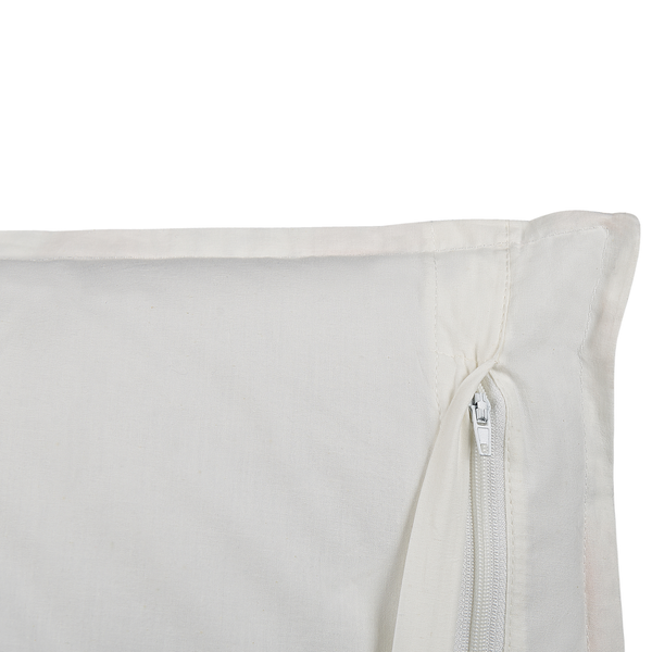 Dekokissen 2er Set MEADIA Baumwolle 45 x 45 cm Rot Blumenmuster