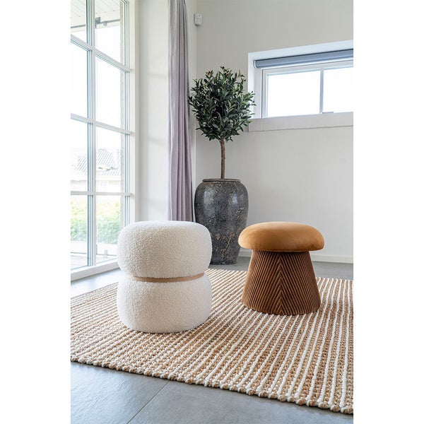 Avadi Teppich handgewebt 200x300cm natur, offwhite. 200 X 300 X 1 cm