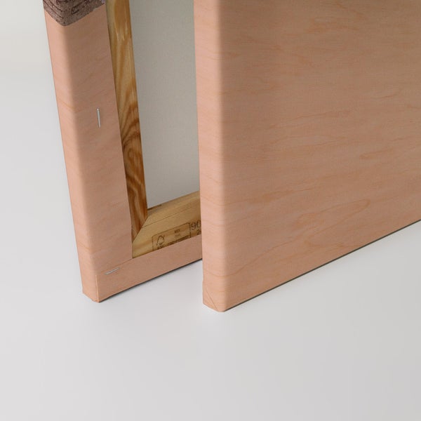 Detailansicht von zwei Keilrahmen mit Leinwand