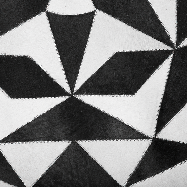 Teppich TURGUTLU Schwarz ø 140 cm Echtleder