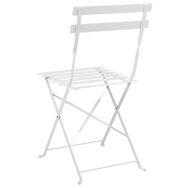 Bistro Set klappbar FIORI Metall Weiß