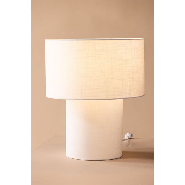 Globia Beleuchtung Tischlampe 35x35x40cm Weiß. 35 X 35 X 40 cm