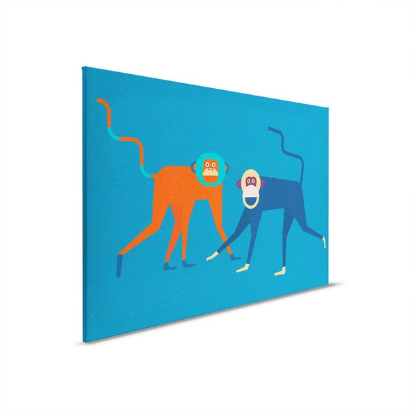 Leinwandbild mit zwei Affen