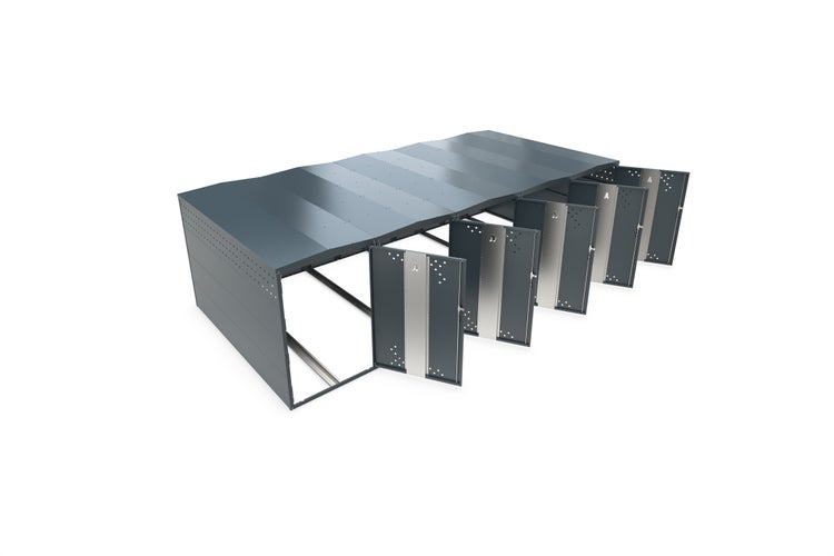 Fahrradgarage BikeBox 1 Giebeldach 5er Set