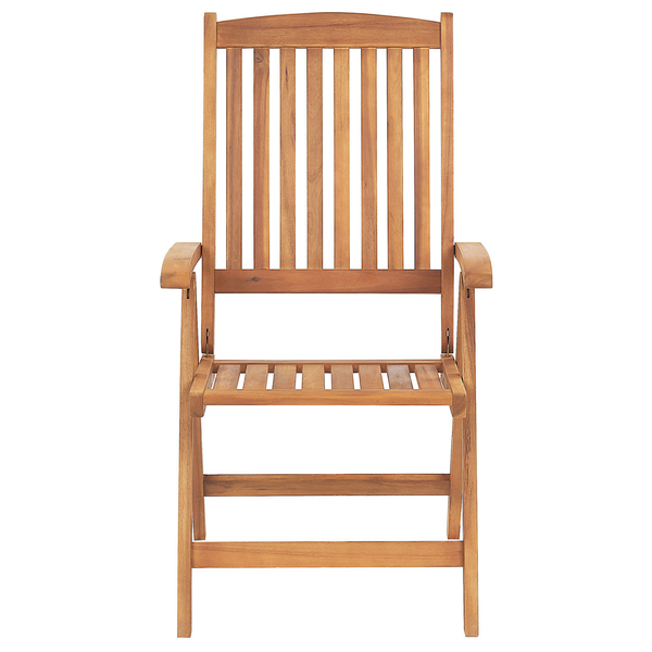 Bistro Set inkl. Kissen klappbar JAVA Akazienholz Dunkelrot