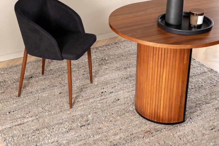 Loump Teppich 230x160 cm Wolle beige, grau. 160 X 230 X 2 cm