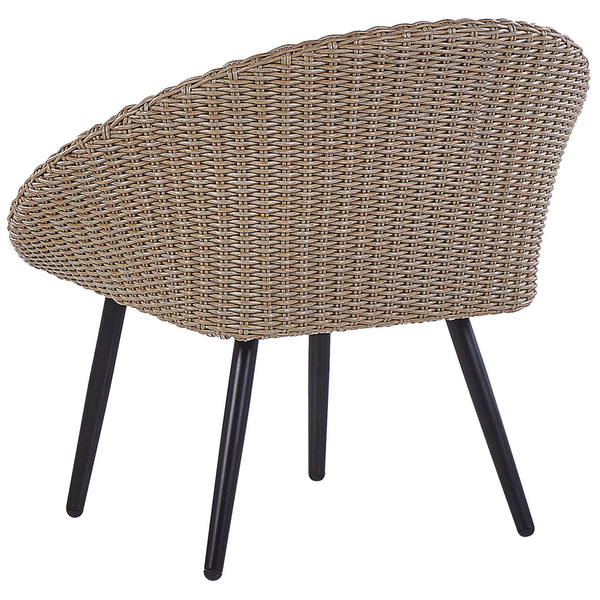 Gartensessel aus Rattan mit Metallbeinen