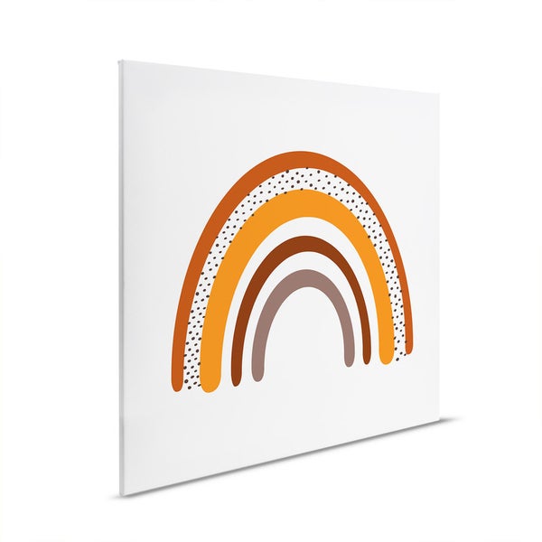 Leinwandbild mit stilisiertem Regenbogen