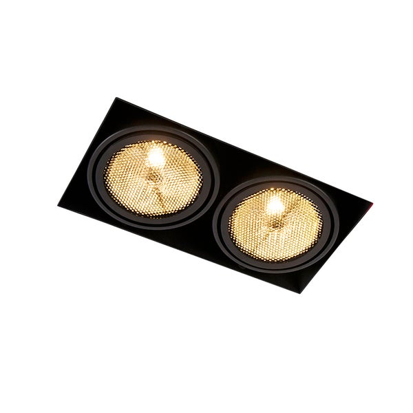 Einbau Spot schwarz 2-Licht GU10 AR111 Trimless - Oneon Honey