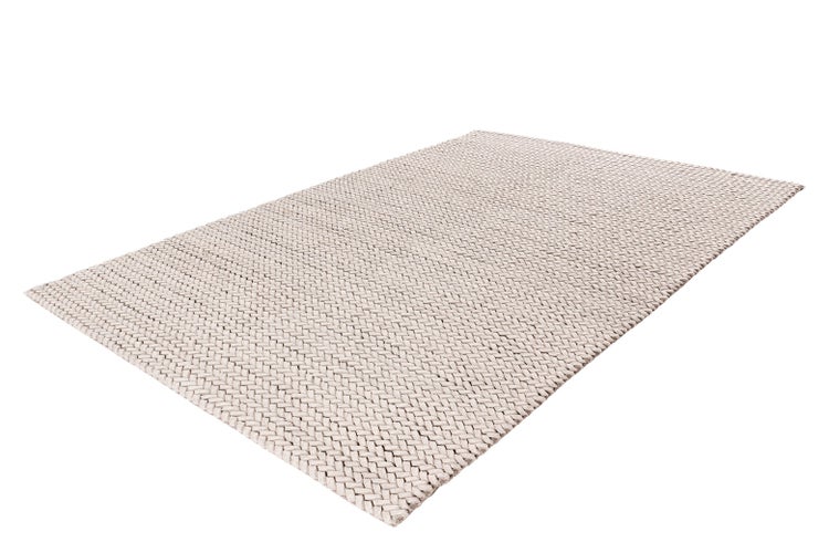 Flachflor Teppich Naoki Creme Uni 160 x 230 cm