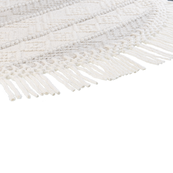 Teppich BALTALAR Beige ø 140 cm Wolle