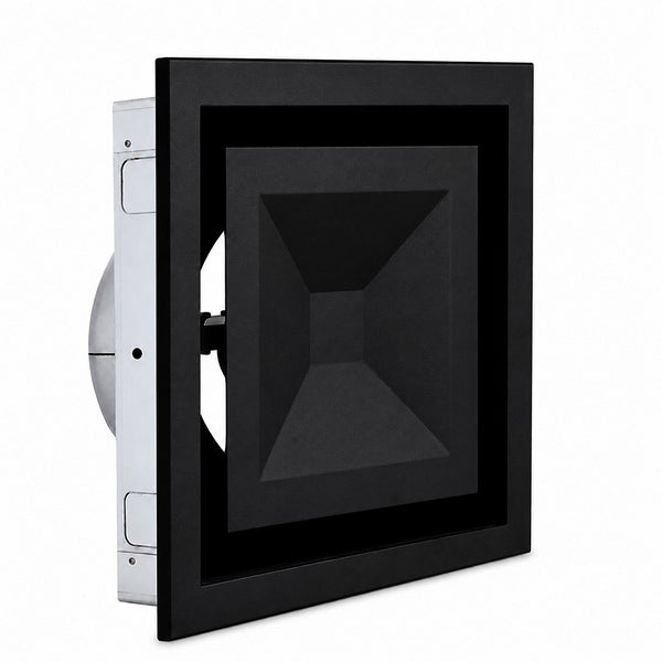 Quadratischer Einbaustrahler aus Metall in moderner Optik für die Deckenmontage