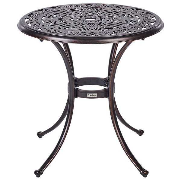 Outdoor Bistrotisch ANDALO 68 cm 68 cm Metall Braun