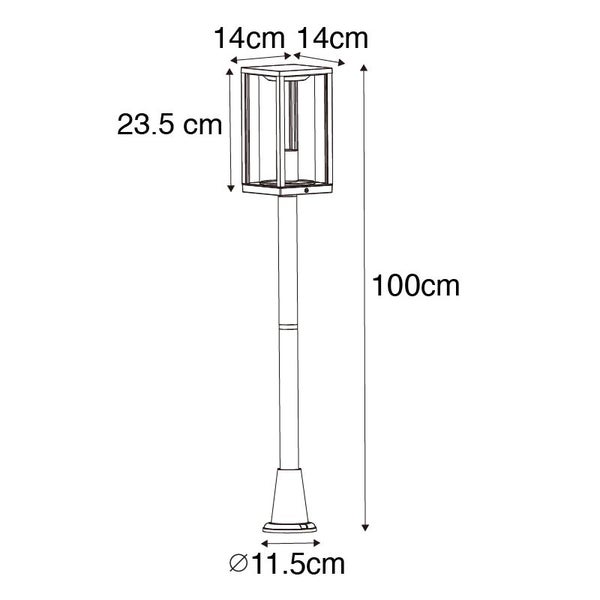 Industrielle Außenlaterne Rostbraun 100 cm IP44 - Charlois