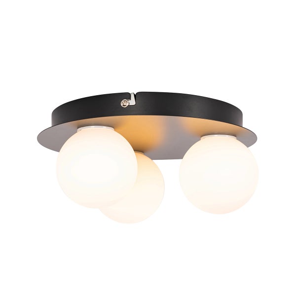 Moderne Badezimmer-Deckenleuchte schwarz 3-Licht - Cederic