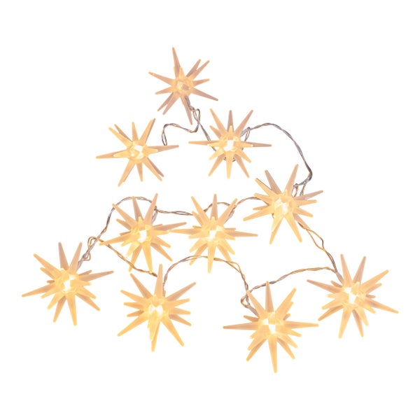 Lichterkette mit Sternenmotiven für festliche Dekorationen