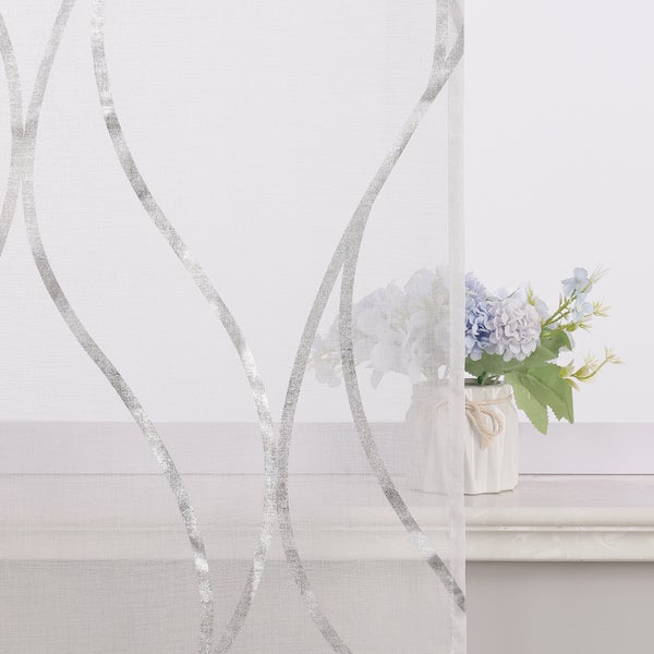 Dekoschals mit floralem Muster und transparentem Stoff