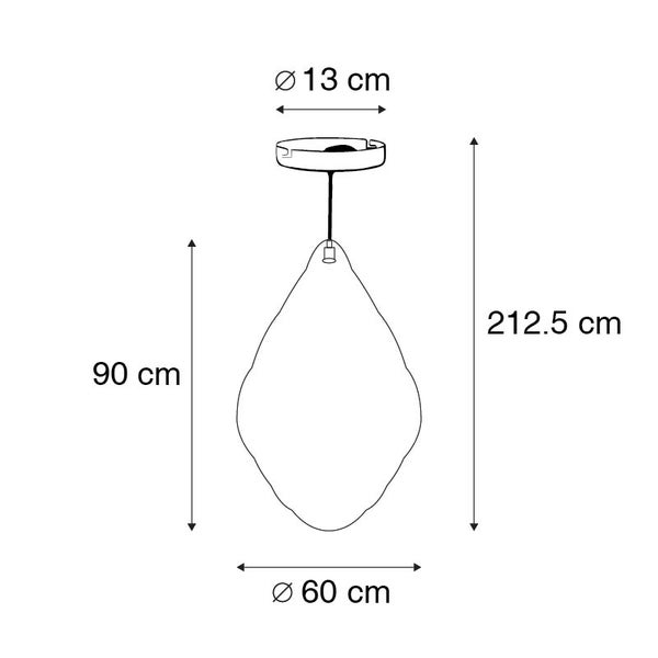 Orientalische Hängelampe Gold 90 cm - Nidum