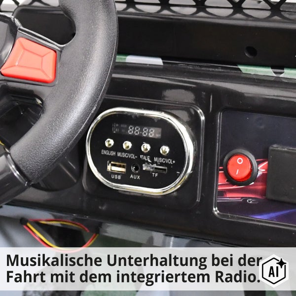 Weiße Funk Fernbedienung für Kinder Elektrofahrzeuge mit Steuerungstasten zur elterlichen Kontrolle