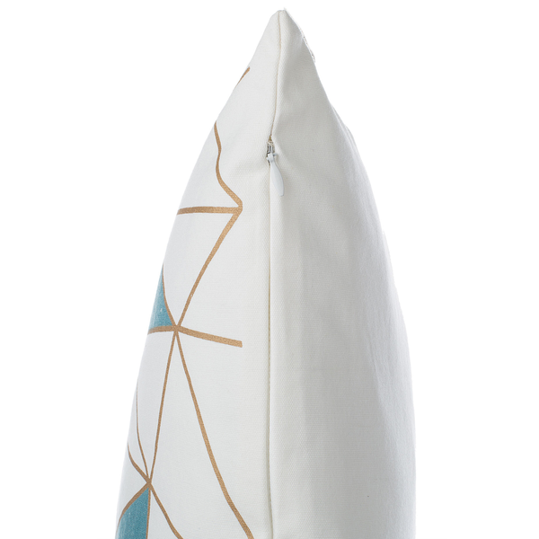 Dekokissen 2er Set CLARKIA Baumwolle 45 x 45 cm Blau Geometrisches Muster